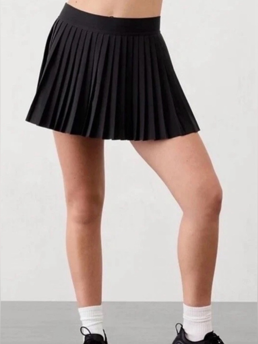 Athleta NWT Match Point Black Pleated Skort Interior Pocket Sz L